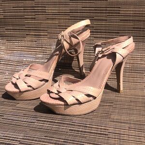Vince Camuto Blush Pink Platform Stiletto Sandals
